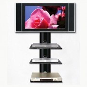 2xhome-NEW-TV-Wall-Mount-Bracket-Dual-Arm-Triple-Shelf-Package-Secure-Low-Profile-Cantilever-LED-LCD-Plasma-Smart-3D-WiFi-Flat-Panel-Screen-Monitor-Moniter-Display-Large-Displays-Long-Swing-Out-Dual-D-0-1