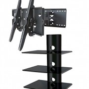 2xhome-NEW-TV-Wall-Mount-Bracket-Dual-Arm-Triple-Shelf-Package-Secure-Low-Profile-Cantilever-LED-LCD-Plasma-Smart-3D-WiFi-Flat-Panel-Screen-Monitor-Moniter-Display-Large-Displays-Long-Swing-Out-Dual-D-0