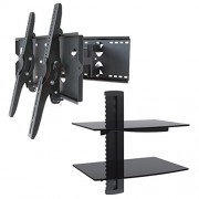 2xhome-NEW-TV-Wall-Mount-Bracket-Dual-Arm-Two-2-Double-Shelf-Package-Secure-Cantilever-LED-LCD-Plasma-Smart-3D-WiFi-Flat-Panel-Screen-Monitor-Moniter-Display-Large-Displays-Long-Swing-Out-Dual-Double–0