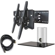 2xhome-NEW-TV-Wall-Mount-Bracket-Dual-ArmHDMI-Cable-1-Single-Shelf-Package-Secure-Cantilever-LED-LCD-Plasma-Smart-3D-WiFi-Flat-Panel-Screen-Monitor-Moniter-Display-Large-Displays-Long-Swing-Out-Dual-D-0