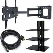 2xhome-NEW-TV-Wall-Mount-Bracket-Single-Arm-Triple-3-Three-Shelf-Package-Secure-Cantilever-LED-LCD-Plasma-Smart-3D-WiFi-Flat-Panel-Screen-Monitor-Moniter-Display-Large-Displays-Long-Swing-Out-Single-A-0