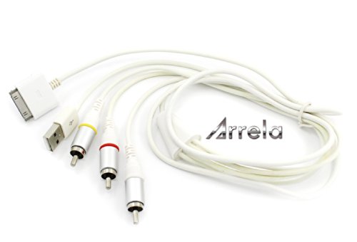 Arrela-White-Composite-AV-Video-to-TV-RCA-Cable-USB-Charger-For-iPad-iPod-Touch-iPhone-0-2