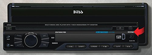 BOSS-Audio-BV9967BI-In-Dash-Single-Din-7-inch-Motorized-Detachable-Touchscreen-DVDCDUSBSDMP4MP3-Player-Receiver-Bluetooth-Streaming-and-Hands-free-with-Remote-0-1