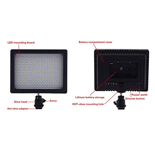 Bestlight-216-LED-Dimmable-Ultra-High-Power-Panel-Digital-Camera-Camcorder-Video-Light-for-Canon-Nikon-Pentax-Panasonic-SONY-Samsung-and-Olympus-Digital-SLR-Cameras-with-Rechargeable-Replacement-NP-F5-0-1
