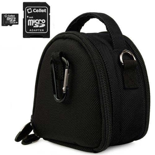 Black-Limited-Edition-Camera-Bag-Carrying-Case-for-Kodak-EasyShare-MINI-TOUCH-SLICE-SPORT-Point-and-Shoot-Digital-Camera-0