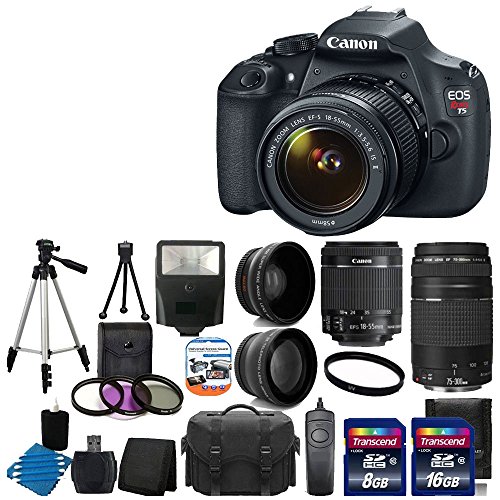 Canon-EOS-Rebel-T5-18MP-EF-S-Digital-SLR-Camera-USA-warranty-with-canon-EF-S-18-55mm-f35-56-IS-Image-Stabilizer-II-Zoom-Lens-EF-75-300mm-f4-56-III-Telephoto-Zoom-Lens-58mm-2x-Professional-Lens-High-De-0