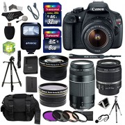 Canon-EOS-Rebel-T5-Digital-SLR-Camera-Body-with-EF-S-18-55mm-IS-EF-75-300mm-f4-56-III-Polaroid-Studio-Series-58mm-Wide-Angle-and-58mm-Telephoto-Lenses-40-GB-Storage-Polaroid-Tripods-3-Filters-Deluxe-B-0