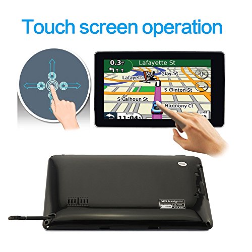 DBPOWER-Ultrathin-Portable-7-inch-Touch-Screen-Car-GPS-Navigation-FM-HD-4GB-New-Map-WinCE60-7026NF4G-Supports-up-to-8-GB-micro-SD-card-Built-in-GPS-antenna-HIFI-SPK-0-2