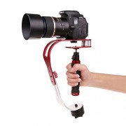 Elonbo-TM-Handheld-Steady-Holder-Video-Stabilizer-for-GoPro-Cannon-Nikon-Sony-Pentax-Digital-Camera-Camcorder-DV-Or-Any-DSLR-Camera-Up-To-21-lbs-RedBlackWhite-0-0