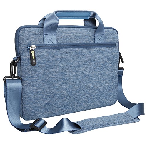 Evecase-13-133-Inch-Notebook-Chromebook-Laptop-Ultrabook-Suit-Fabric-Multi-functional-Briefcase-Messenger-Bag-Computer-Travel-Carrying-Case-with-Handles-and-Adjustable-Shoulder-Strap-Blue-0-2
