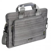 Evecase-14-Inch-Classic-Padded-Briefcase-Messenger-Bag-with-Shoulder-Strap-and-Handle-for-Laptop-Notebook-Ultrabook-Chromebook-Computer-Gray-Acer-Asus-Dell-HP-Lenovo-Samsung-Sony-Toshiba-0-0