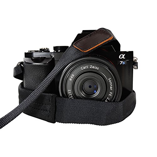 FotoTech-Padded-Neck-Shoulder-Strap-with-BLACK-Grosgrain-Ties-for-Fujifilm-Samsung-Sony-Olympus-Panasonic-Canon-Nikon-Pentax-Compact-Cameras-Point-and-Shoots-Cameras-with-FotoTech-Velvet-Bag-0-3