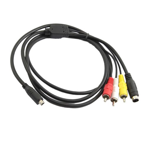 FullLove-Files-Data-Transfer-USB-Cable-Charging-Cord-S-Video-to-RCA-Video-Connector-AV-Cable-for-Sony-Dcr-Sr40e-Digital-Camera-Black-0-4