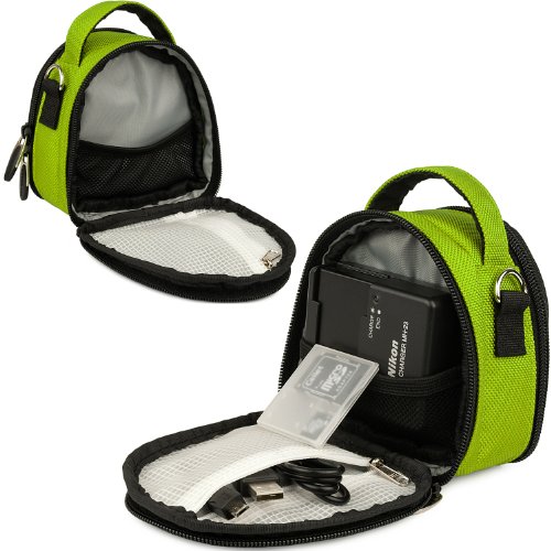 Green-Limited-Edition-Camera-Bag-Carrying-Case-for-Kodak-EasyShare-MINI-TOUCH-SLICE-SPORT-Point-and-Shoot-Digital-Camera-0-2