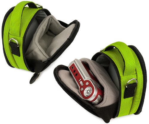Green-Limited-Edition-Camera-Bag-Carrying-Case-for-Kodak-EasyShare-MINI-TOUCH-SLICE-SPORT-Point-and-Shoot-Digital-Camera-0-3