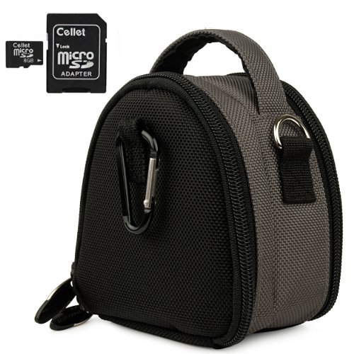 Grey-Limited-Edition-Camera-Bag-Carrying-Case-for-Kodak-EasyShare-MINI-TOUCH-SLICE-SPORT-Point-and-Shoot-Digital-Camera-0-10