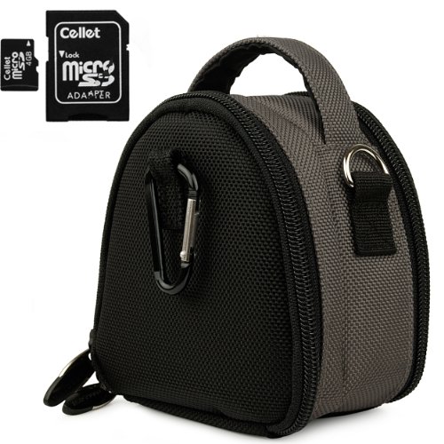 Grey-Limited-Edition-Camera-Bag-Carrying-Case-for-Kodak-EasyShare-MINI-TOUCH-SLICE-SPORT-Point-and-Shoot-Digital-Camera-0-9