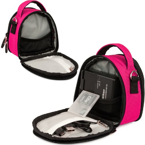 Hot-Pink-Limited-Edition-Camera-Bag-Carrying-Case-for-Kodak-EasyShare-MINI-TOUCH-SLICE-SPORT-Point-and-Shoot-Digital-Camera-0-2