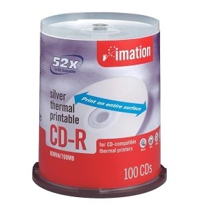 Imation-CD-Recordable-Media-CD-R-52x-700-MB-100-Pack-Spindle-120mm-Printable-133-Hour-Maximum-Recording-Time-17276-0