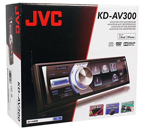 JVC-KD-AV300-In-Dash-Single-Din-Car-DVDCD-Receiver-With-3-Display-iPhone-2-Way-control-USBAUX-and-A-Wireless-Remote-0-4