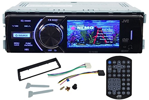 JVC-KD-AV300-In-Dash-Single-Din-Car-DVDCD-Receiver-With-3-Display-iPhone-2-Way-control-USBAUX-and-A-Wireless-Remote-0