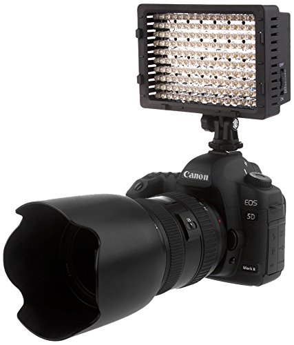NEEWER-160-LED-CN-160-Dimmable-Ultra-High-Power-Panel-Digital-Camera-Camcorder-Video-Light-LED-Light-for-Canon-Nikon-Pentax-PanasonicSONY-Samsung-and-Olympus-Digital-SLR-Cameras-0