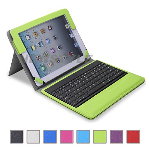 NEWSTYLE-Removable-Detachable-Wireless-Bluetooth-ABS-Keyboard-PU-Leather-Case-Tablet-Stand-for-iPad-4-iPad-3-iPad-2-2nd-3rd-4th-Generation-Christmas-Gift-Green-0