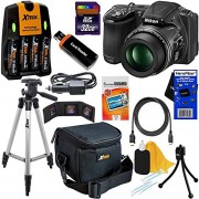 Nikon-COOLPIX-L830-16-MP-CMOS-Digital-Camera-with-34x-Zoom-NIKKOR-Lens-HD-Video-Tiltable-3-LCD-Black-Import-4-AA-High-Capacity-Batteries-with-Quick-Charger-10pc-Bundle-32GB-Deluxe-Accessory-Kit-w-Hero-0