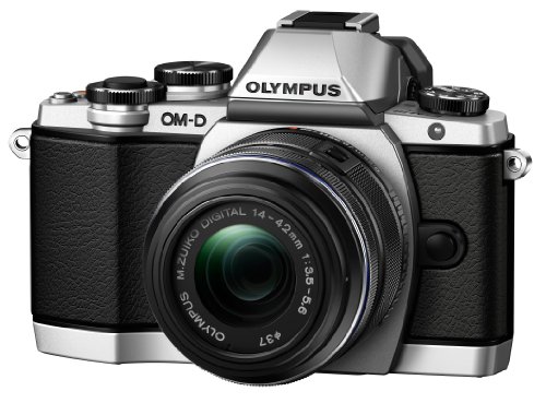 Olympus-OM-D-E-M10-Compact-System-Camera-with-14-42mm-2RK-lens-Silver-0-1