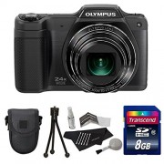 Olympus-STYLUS-SZ-15-16MP-24x-SR-Zoom-3-inch-Hi-Res-LCD-Black-8GB-SDHC-Deluxe-Case-Extra-Accessories-0