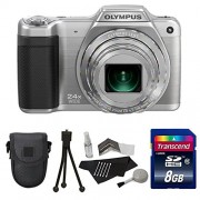 Olympus-STYLUS-SZ-15-16MP-24x-SR-Zoom-3-inch-Hi-Res-LCD-Silver-8GB-SDHC-Deluxe-Case-Extra-Accessories-0