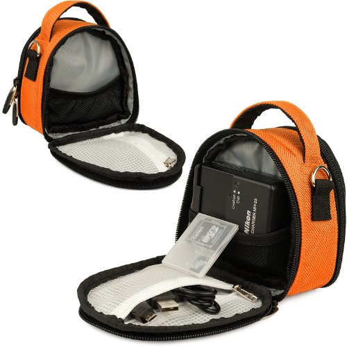 Orange-Limited-Edition-Camera-Bag-Carrying-Case-for-Kodak-EasyShare-MINI-TOUCH-SLICE-SPORT-Point-and-Shoot-Digital-Camera-0-2