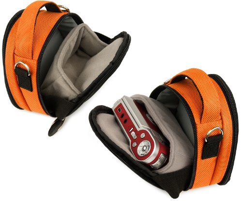 Orange-Limited-Edition-Camera-Bag-Carrying-Case-for-Kodak-EasyShare-MINI-TOUCH-SLICE-SPORT-Point-and-Shoot-Digital-Camera-0-3
