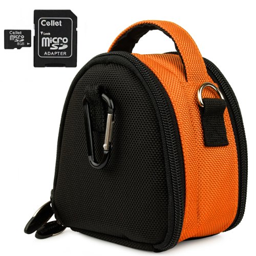 Orange-Limited-Edition-Camera-Bag-Carrying-Case-for-Kodak-EasyShare-MINI-TOUCH-SLICE-SPORT-Point-and-Shoot-Digital-Camera-0-6