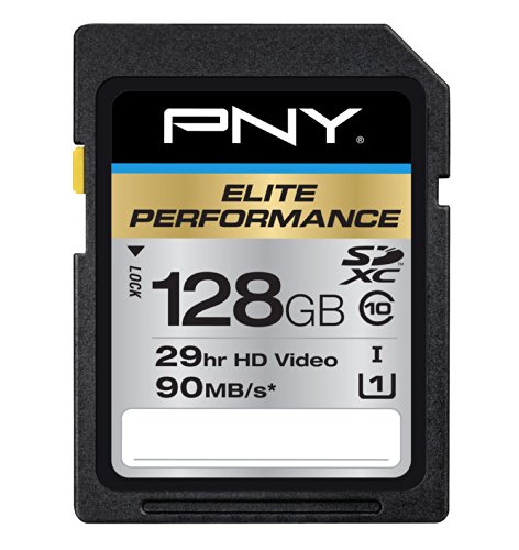 PNY-Elite-Performance-128GB-High-Speed-SDXC-Class-10-UHS-I-U1-Up-to-90MBsec-Flash-Card-P-SDX128U1H-GE-0