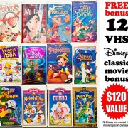 Panasonic-13-TVVCR-Combo-12-FREE-Disney-VHS-Movies-0-1