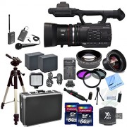 Panasonic-AG-AC90A-AVCCAM-CAMCORDER-Video-Camera-AGAC90APJ-With-CS-InterviewDocumentary-Kit-Includes-Wireless-Lapel-Handheld-Microphone-2-Replacement-Battery-Packs-Rapid-Charger-Full-Size-Tripod-Hard–0