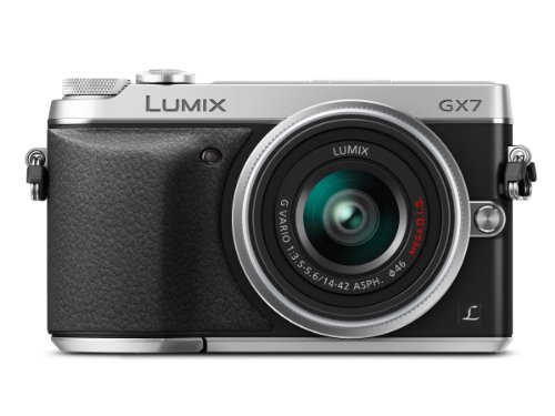 Panasonic-LUMIX-GX7-160-MP-DSLM-Camera-with-LUMIX-G-VARIO-14-42mm-II-Lens-and-Tilt-Live-Viewfinder-Silver-0-0