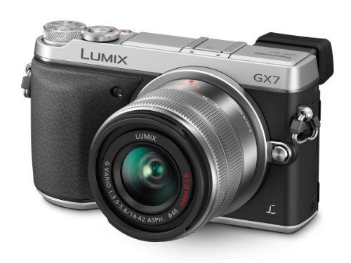 Panasonic-LUMIX-GX7-160-MP-DSLM-Camera-with-LUMIX-G-VARIO-14-42mm-II-Lens-and-Tilt-Live-Viewfinder-Silver-0