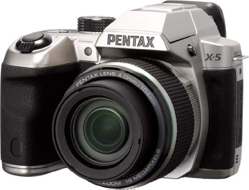 Pentax-X-5-silver-16-Digital-Camera-with-26x-Optical-Image-Stabilized-Zoom-with-3-Inch-LCD-Silver-0