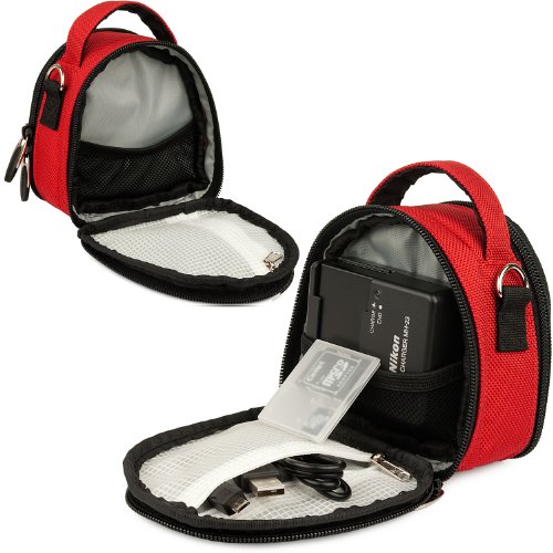 Red-Limited-Edition-Camera-Bag-Carrying-Case-for-Kodak-EasyShare-MINI-TOUCH-SLICE-SPORT-Point-and-Shoot-Digital-Camera-0-2