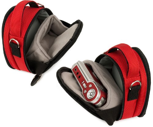 Red-Limited-Edition-Camera-Bag-Carrying-Case-for-Kodak-EasyShare-MINI-TOUCH-SLICE-SPORT-Point-and-Shoot-Digital-Camera-0-3