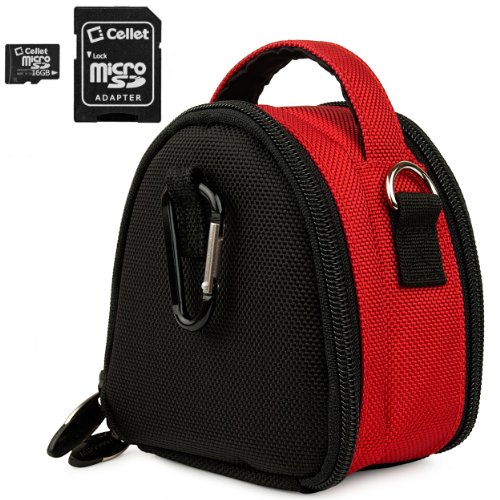 Red-Limited-Edition-Camera-Bag-Carrying-Case-for-Kodak-EasyShare-MINI-TOUCH-SLICE-SPORT-Point-and-Shoot-Digital-Camera-0-6