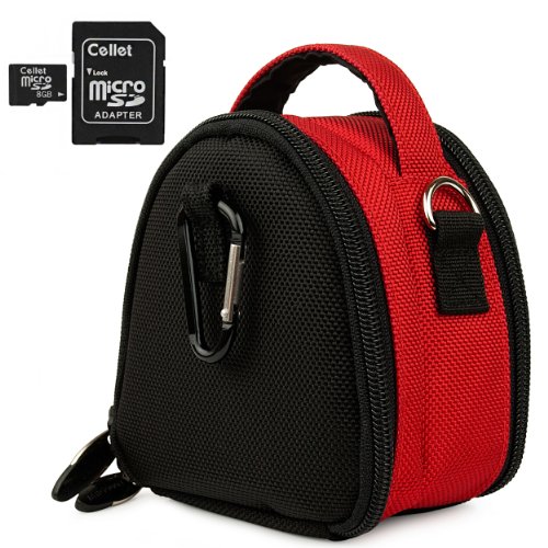 Red-Limited-Edition-Camera-Bag-Carrying-Case-for-Kodak-EasyShare-MINI-TOUCH-SLICE-SPORT-Point-and-Shoot-Digital-Camera-0