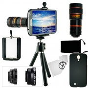 Samsung-Galaxy-S4-Camera-Lens-Kit-including-8x-Telephoto-Lens-Fisheye-Lens-Macro-Lens-Wide-Angle-Lens-Mini-Tripod-Universal-Phone-Holder-Hard-Case-for-Samsung-Galaxy-S4-i9500-Velvet-Phone-Bag-CamKix-M-0