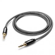 Sentey-Audio-Cable-35mm-Braided-Stereo-Audiophile-Grade-Sentey-10-Meter-3ft-Male-to-Male-Black-Cable-Audio-Premium-Metal-Stereo-Audio-Cable-Connector-and-Shell-Premium-35mm-Gold-Connectors-Car-Audio-C-0-1