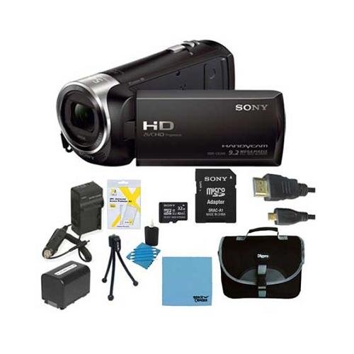 Sony-HD-Video-Recording-HDRCX405-Handycam-Camcorder-Black-Ultimate-Bundle-with-32GB-High-Speed-Micro-SD-Card-Spare-Battery-ACDC-Charger-Table-top-Tripod-Padded-Case-Micro-HDMI-Cable-LCD-Screen-Protect-0
