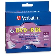 Verbatim-DVD-R-DL-AZO-85-GB-8x-10x-Branded-Double-Layer-Recordable-Disc-5-Disc-Slim-Case-95311-0