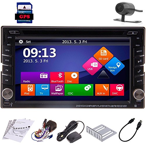 Win8-GPS-62-Inch-2Din-Touch-Screen-BT-Bluetooth-TV-Navigation-iPod-Subwoofer-Output-SDUSB-Support-Car-Vehicle-DVD-Player-Radio-Stereo-Backup-Rear-View-Camera-0