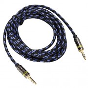 iKross-10-Feet-35mm-Jack-Braided-Sleeve-jacket-Stereo-Auxiliary-Aux-Audio-Cable-Black-Blue-for-iPhone-iPod-Smartphone-Tablets-and-MP3-Players-0-5